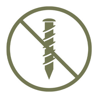 NO PERMANENT FIXINGS